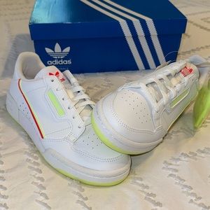 NWT Adidas Continental 80 Shoes Size 4 White Sneakers Casual EE4412